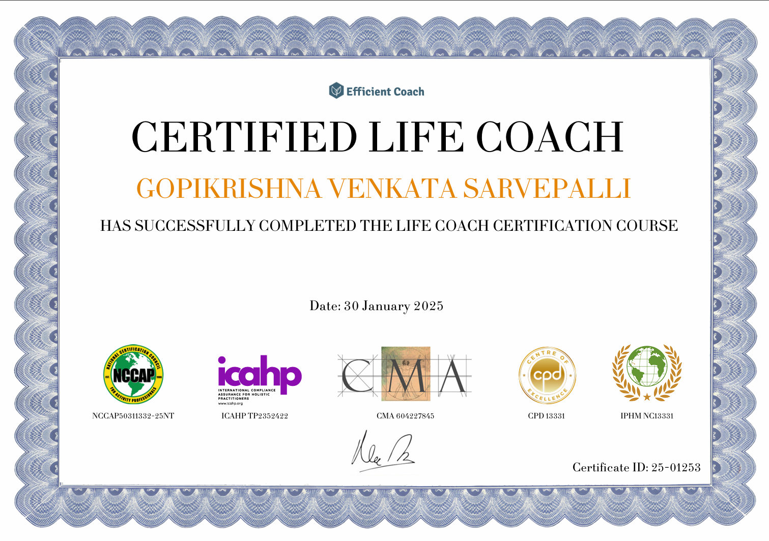 Certified Life Coach